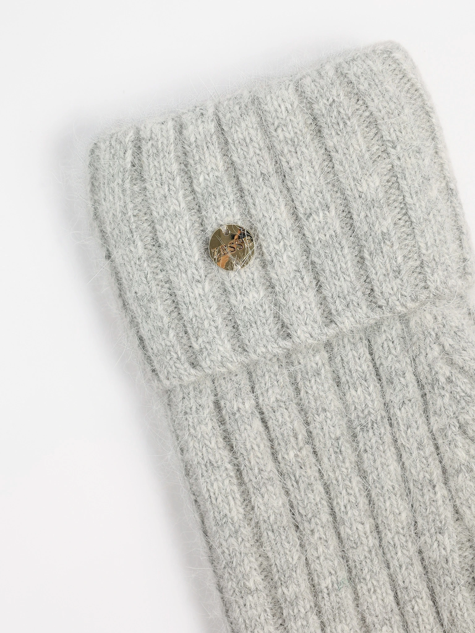 Варежки вязаные с отворотом на подкладке в ассортименте